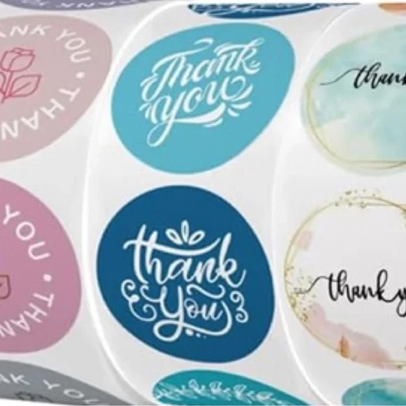 Thank You Stickers Roll 500 COUNT ROLL - RANDOM ROLL - Picture 11 of 11